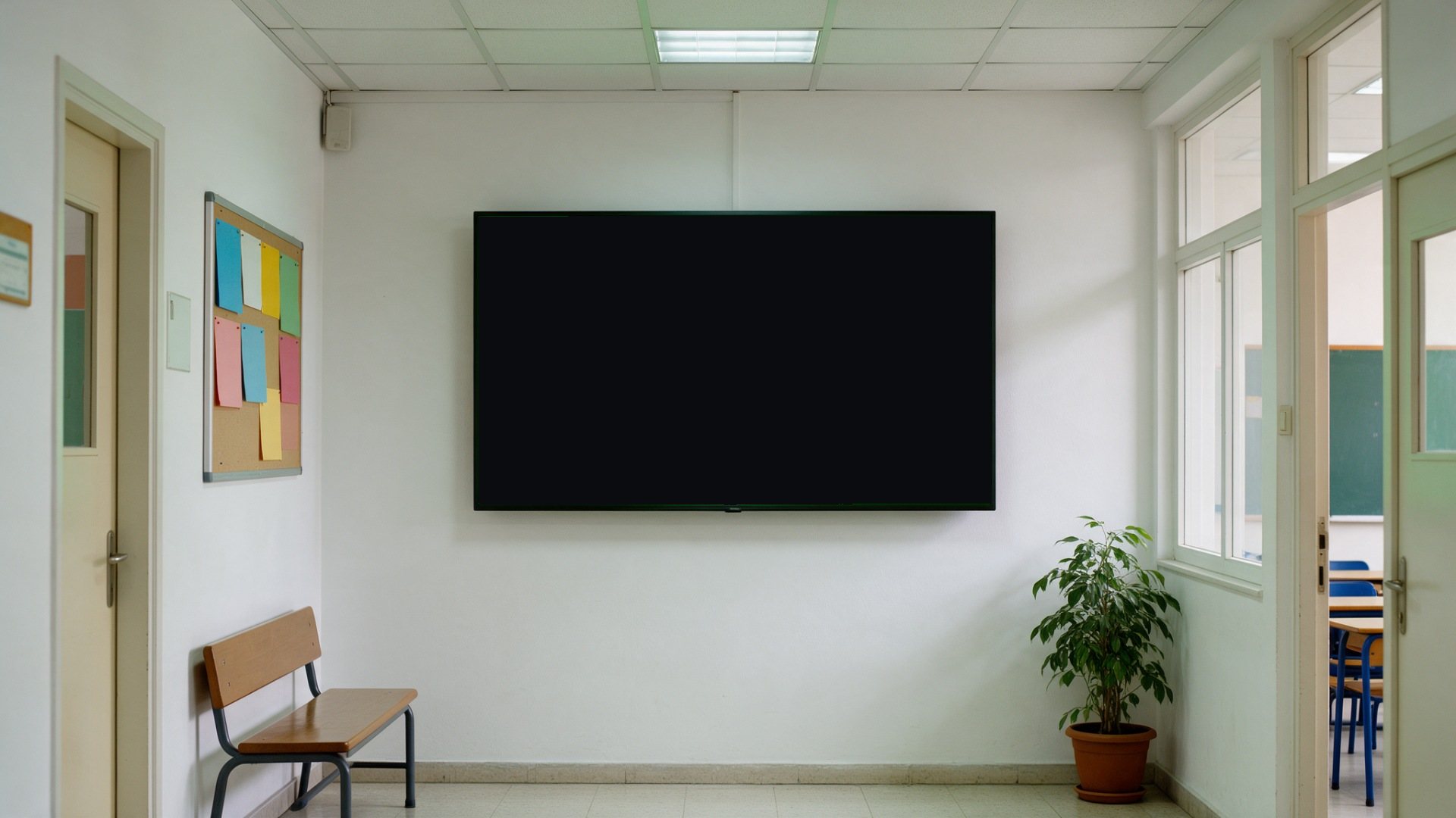 Οθόνη e-signage σε χώρο: Σχολεία και φροντιστήρια